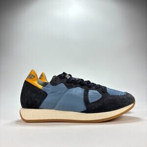 Philippe Model Monaco Vintage Blue Black Low Top Sneakers Women’s Size 7.5 EU 38